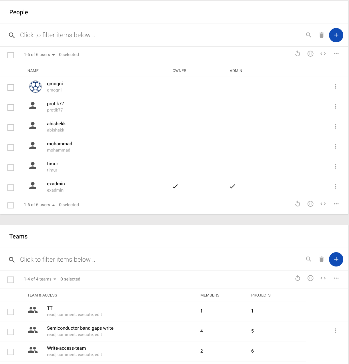 List Users Teams